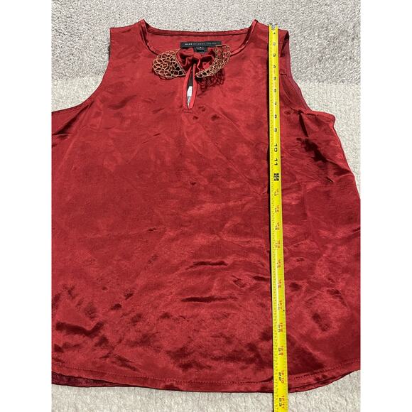 NWT Marc By Marc Jacobs Top Womens Small Sleeveless 100% Triacetate Red MSRP$228 - Picture 4 of 12